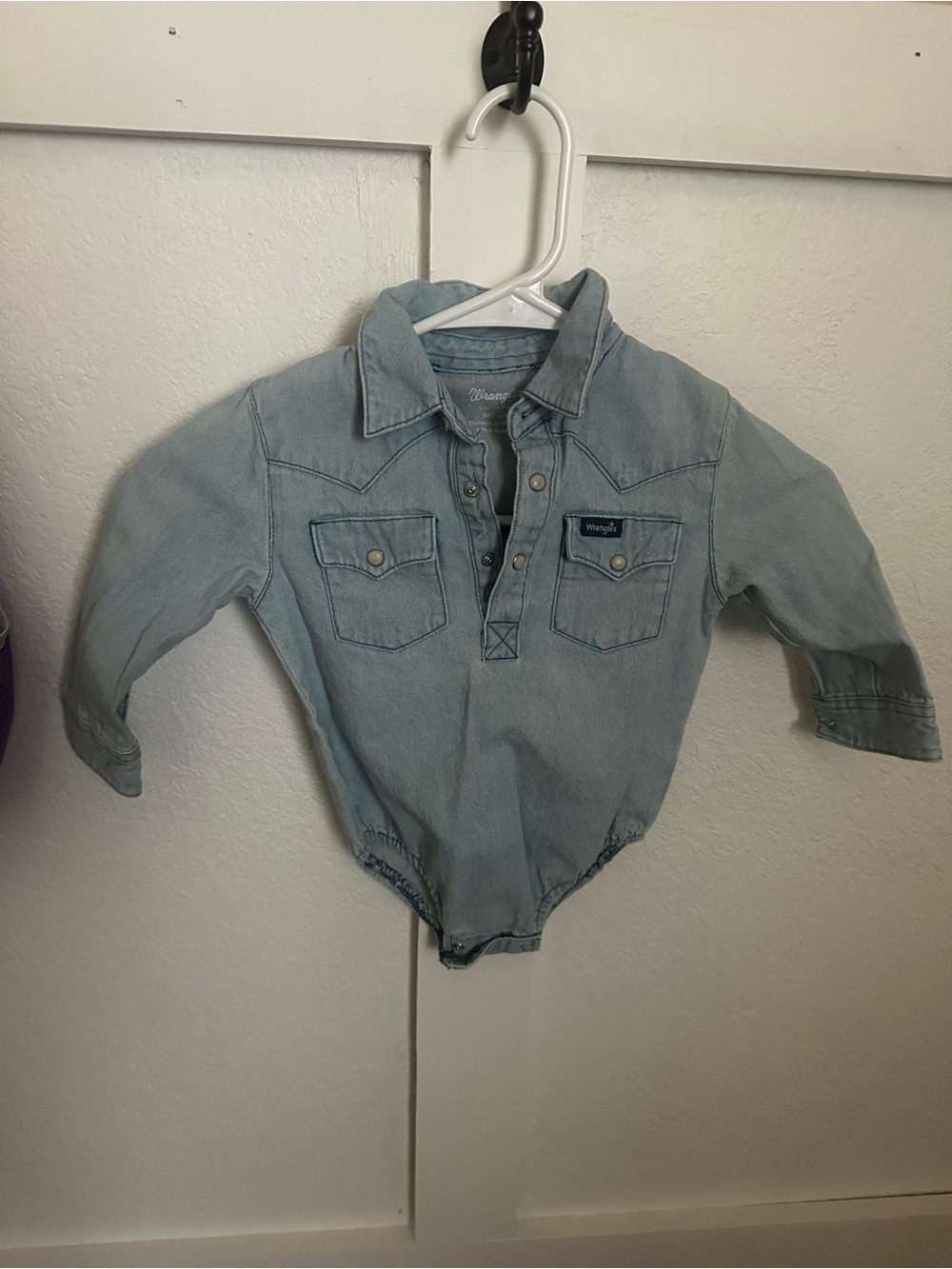Wrangler Baby Light Blue Denim Onesie